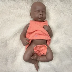 12 Inch Reborn Baby Full Silicone Baby, Lifelike Closed Eyes Sleeping Cute Baby Boy Real Life Doll The Look Real