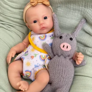 12" Silicone Full Body Reborn Baby Doll Lifelike Opened Eyes Pretty Baby Girl