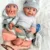 Handmade 18Inch Full Soft Boy Silicone Reborn Baby Lifelike 3D Skin Painted Washable Doll for Anxiety Relief Christmas Gift