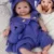 Aizwa1 18 Inch Vivienne Silicone Reborn Girl Handmade Bebe Newborn Baby Doll Can Open Mouth Bebe Newborn