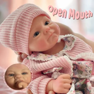 33cm Washable Coco Full Body Silicone Bebe Reborn Girl Doll With 2 Sets Clothes 3D Painted Skin Lifelike Realistic Newborn Doll