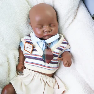 Artificial Soft Full Body Platinum Silicone Painted Reborn Doll Girl Handmade 18.31inch Solid Newborn Fake Boy For Kid Gift