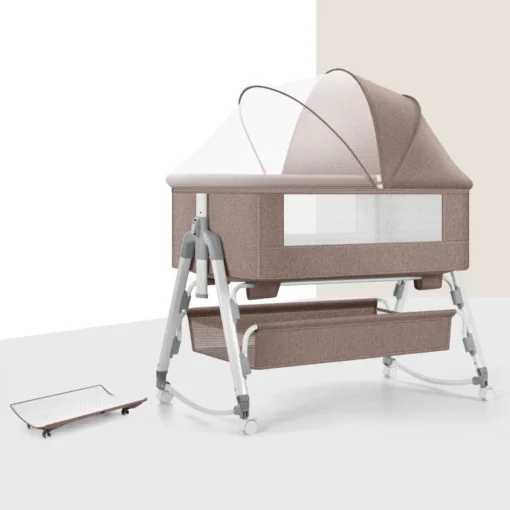 A071f40404a6c45b2b4d38fb9ee26bb2er-2.webp Baby Bassinet,Kids Cot Baby Crib Cradle Newborn Movable Portable Nest Crib Baby Travel Bed