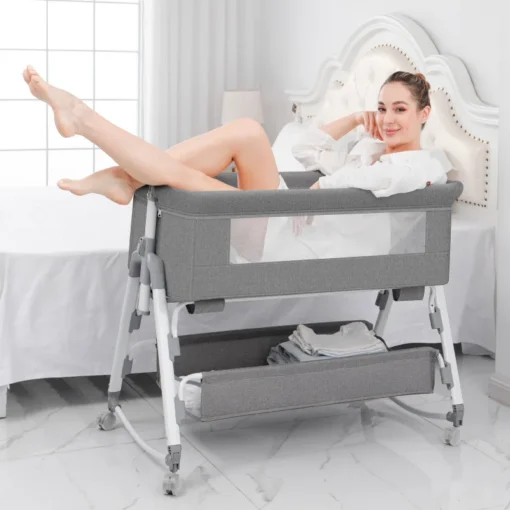 A710a9c74306540ea82e62bc759fe05a3w-1.webp Baby Bassinet,Kids Cot Baby Crib Cradle Newborn Movable Portable Nest Crib Baby Travel Bed