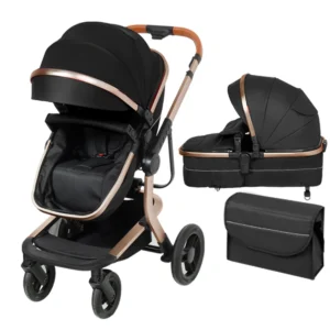 Baby Stroller High-Land scape Baby Carriage Adjust Position for Infant Toddler Portable Folding Pram Reversibale Stroller 2in1