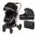Baby Stroller High-Land scape Baby Carriage Adjust Position for Infant Toddler Portable Folding Pram Reversibale Stroller 2in1