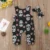Citgeett Halloween Newborn Skull Floral Baby Boys Girls Romper Sleeveless Jumpsuit Headband Outfits Summer Holiday Clothes