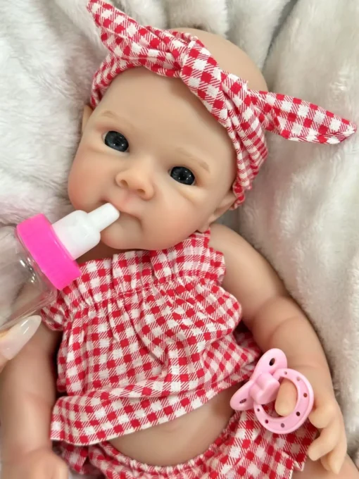 12" Micro Preemie Full Body Silicone Baby Doll Girl Carina Lifelike Reborn Doll Surprise Children Anti-Stress