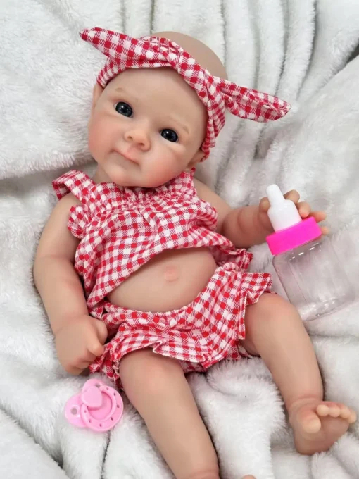 12" Micro Preemie Full Body Silicone Baby Doll Girl Carina Lifelike Reborn Doll Surprise Children Anti-Stress