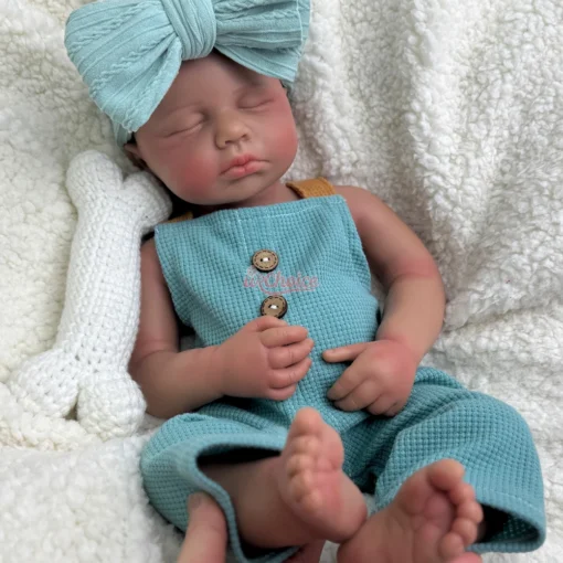 50cm Open Mouth Girl Loulou Silicone Reborn Baby Doll Washable 3D Painted Skin Newborn Collectible Gift For Kids' Keepsake