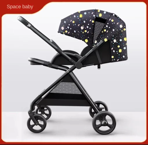 Lightweight High Landscape Baby Stroller Can Sit and Lie Down A Key Folding Two-way Push 0 ~ 3 Years old Children baby stroller