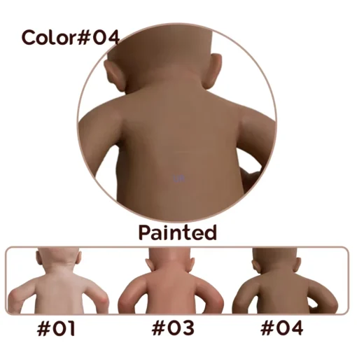 19Inch Soft Baby Girl/Boy Pascale with Rooted Hair Realistic Silicone Reborn Doll 3D Skin Washable Dolls for Collectors Kids Toy