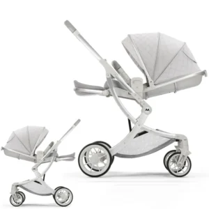 Baby Stroller Can be Sitting and Lying Down Two-way Push Lightweight One-button Folding High Landscape Baby Newborn Stroller