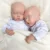 AnjoDoll 16-18Inch Twins A&B Full Solid Silicone Reborn Doll Bebe Painted Sleeping Baby Doll Boneca Reborn Corpo De Silicone