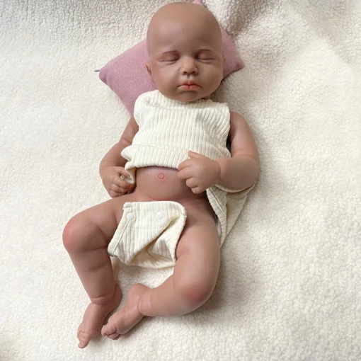 S15b4187fe840438b9f2ec7f328a459ed0.webp 20" Full Body Solid Silicone Reborn Baby Girl/Boy Weighted 6.8Lbs 3D Skin Visible Veins Newborn Doll Kids Toy Anti-Stress