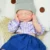 Artificial Soft Full Body Platinum Silicone Painted Reborn Doll Girl Handmade 18.31inch Solid Newborn Fake Boy For Kid Gift