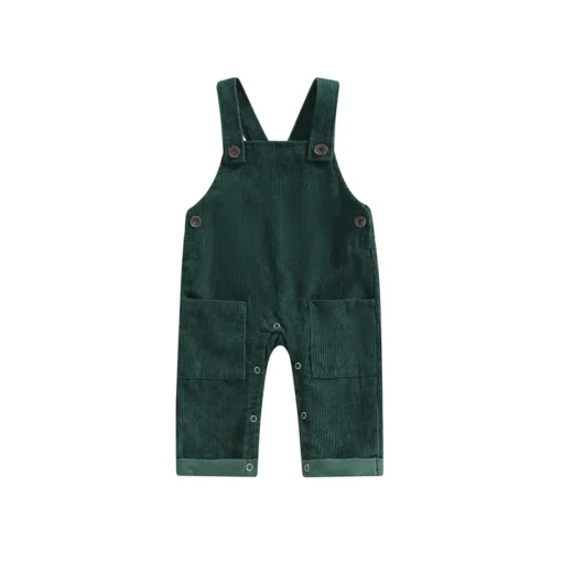 Infant Baby Unisex Summer Fall Romper Solid Color Sleeveless Overalls Trousers with Suspenders