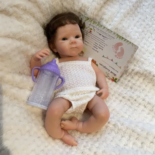 S2ceab4e18e0443f698c8d8d4a8af3ea56.webp 2Styles/33cm Solid Silicone Reborn Baby Girls With Rooted Hair 3D Painted Skin Soft Touch Handmade Bebe Reborn Girl