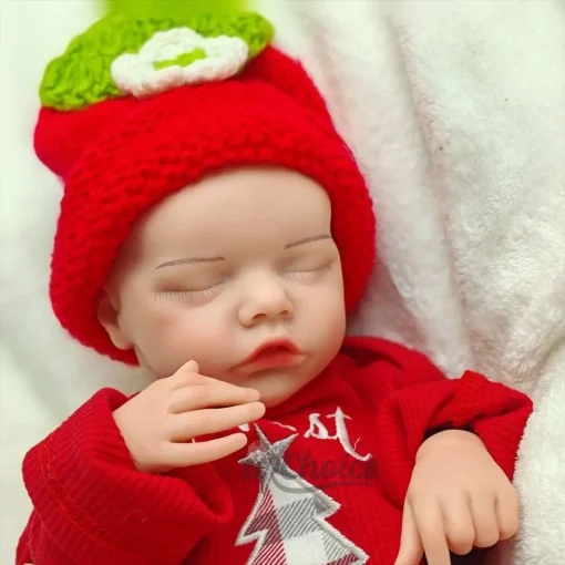 Handmade 17Inch Full Body Soft Platinum Silicone Reborn Baby Girl Custom Realistic Washable Newborn Doll for Artist Collection