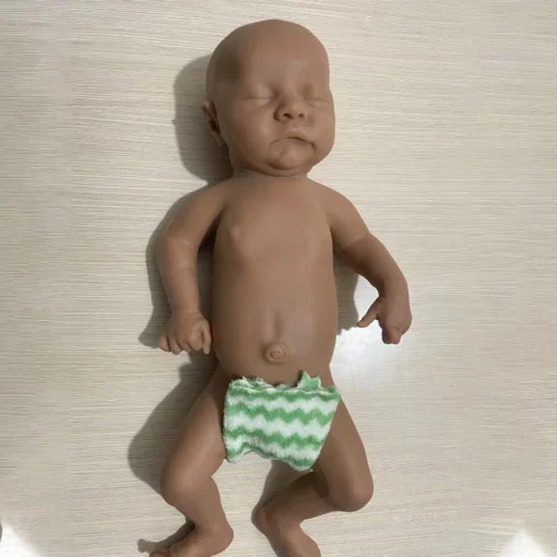 S30746e20cb9c47acb9aa92bcff104551O-2.webp Handmade 18Inch Lifelike Details Flexible Silicone Reborn Baby Boy Weighted Newborn Doll for Healing Accompany Parents
