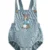 Infant Easter Bunny Romper Adorable Sleeveless Newborn Overalls Jumpsuit with Embroidered Rabbit Design for Baby Boy