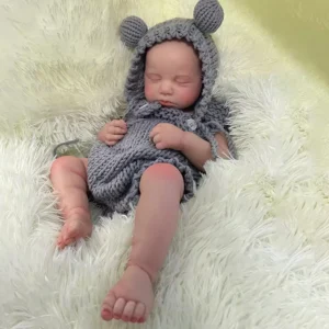 Artificial Soft Full Body Platinum Silicone Painted Reborn Doll Girl Handmade 20 inch Solid Newborn Fake Girl For Kid Gift