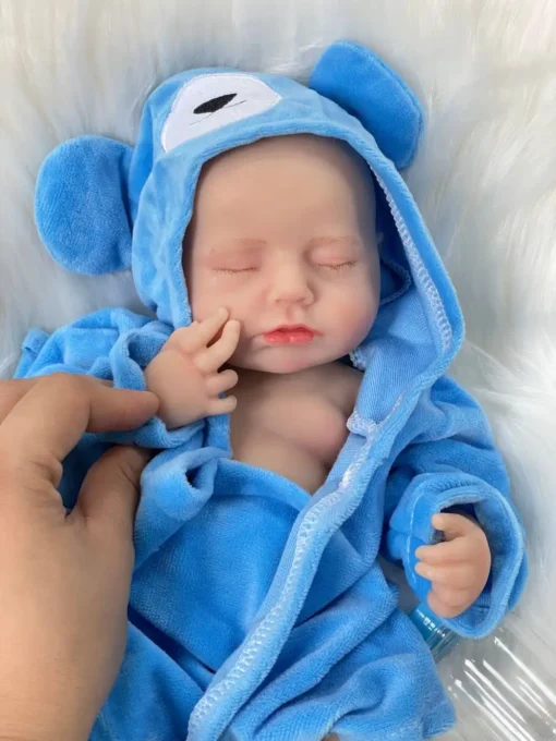 S3d4a15dab036401f941401be1e8bf667b.webp 13 Inch Can Open Mouth Reborn Baby Dolls Silicone Full Body, Lifelike Baby Doll Girl with Clothing Set for gift