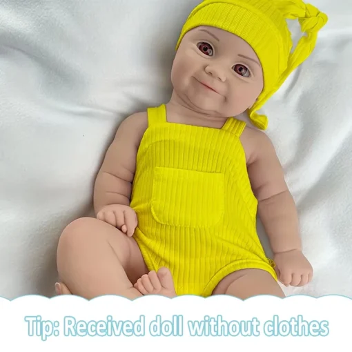 Lifelike Reborn Doll -18.5-inch (approximately 47cm) all silicone newborn with realistic veins and sleeping positions - Real Bab