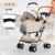 3 in 1 Pet Stroller with 4 Wheels Foldable Pet Travel Carrier for Medium Dogs Cats Up To 50lbs Car Seat Pet Bag Storage Basket