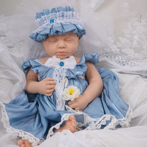 18inch Full Body Silicone Reborn Baby Doll Realistic Girl Dolls Unpainted