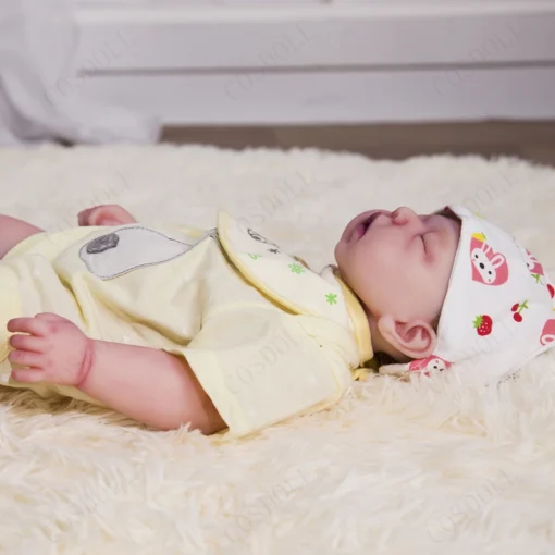 S4736de89f0fa4a579cfb84a65d18e2e6y.webp Rebe Reborn Girl Doll 17 Inches Baby Full Body Silicone Dolls Accompany Reallist Lifelike Bebes Reborn Dolls 45cm Hot Sale 2022