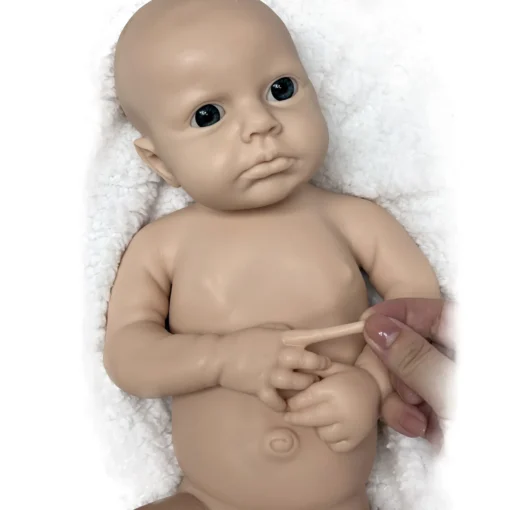 Open Mouth 18Inch LouLou bebe reborn de silicona Boy Doll With Painted Bald Soft Touch Handmade Lifelike Corpo De Silicone Doll