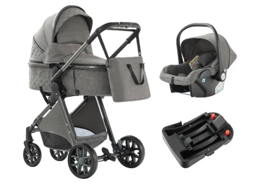 Baby Stroller 3-in-1 Travel System,Adjustable stroller and Accessories Combo Set, One Click Folding.