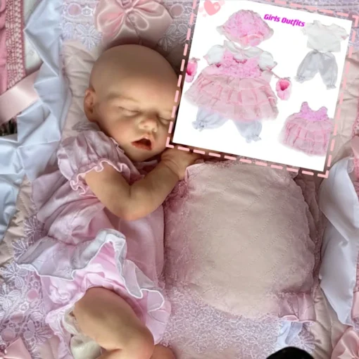 1 PCS/2 Styles Open Mouth & Washable 42-45CM Twins bebe reborn de silicona Girl Doll With Painted Skin Soft Newborn Girl Doll