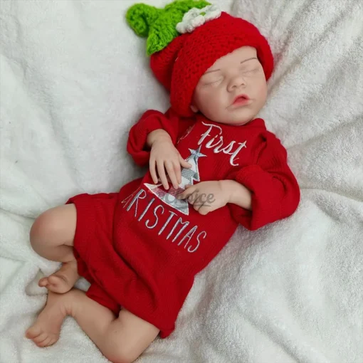 Handmade 17Inch Full Body Soft Platinum Silicone Reborn Baby Girl Custom Realistic Washable Newborn Doll for Artist Collection