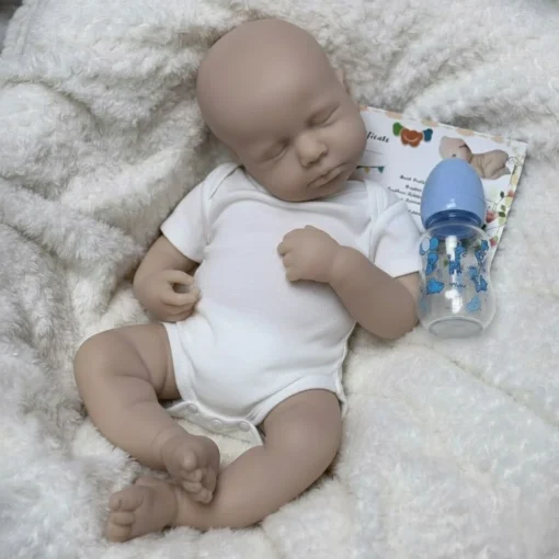 18Inch Open Mouth Painted/Unpainted Silicone Loulou Bebe Reborn Doll Realistic Newborn Baby Doll Toy For Gifts Muñeca Reborn
