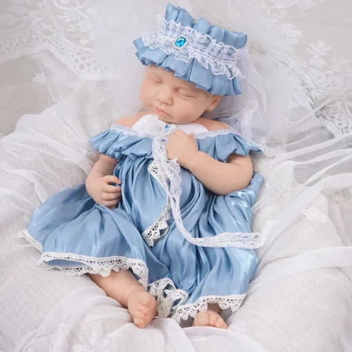 18inch Full Body Silicone Reborn Baby Doll Realistic Girl Dolls Unpainted