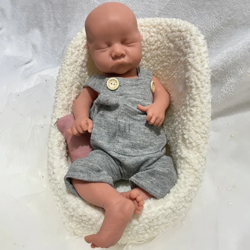 S5ce421fcb6ab42679399c2bfac7b2289k-3.webp Handmade 18Inch Lifelike Details Flexible Silicone Reborn Baby Boy Weighted Newborn Doll for Healing Accompany Parents