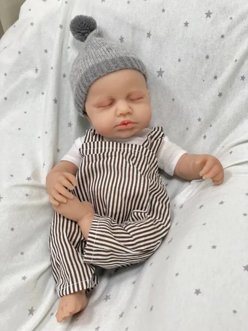 S5e6d5be5eff34abebc84c4ec825a51a6k.webp 12 Inch Reborn Baby Full Silicone Baby,Lifelike Closed Eyes Sleeping Cute Baby Boy Real Life Doll The Look Real