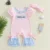 S5e7600bcde324b339a15e30323201f5fv.webp Adorable Toddler Floral Print Sleeveless Romper with Matching Bow Headband Set for Summer Fun Outfits