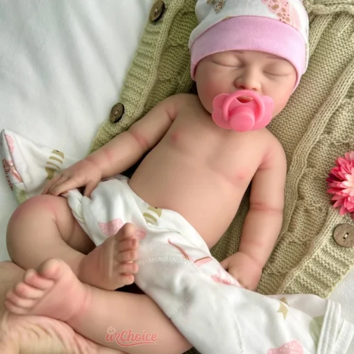 Open Mouth Girl 55cm Silicone Reborn Baby Realistic Features Weighted Soft Touch Doll Offer Comfort Emotional Support