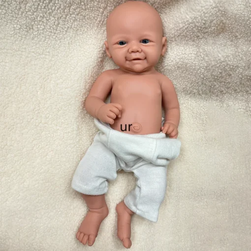 17Inch Dark Skin Vivienne Full Body Silicone Reborn Baby Girl Realistic Adorable Visible Veins Doll for Educational Kids Toy