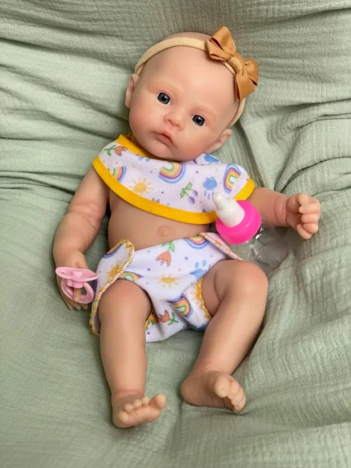 12" Silicone Full Body Reborn Baby Doll Lifelike Opened Eyes Pretty Baby Girl