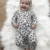 Infant Baby Girls Romper Hearts Print Long Sleeve Jumpsuit with Headband