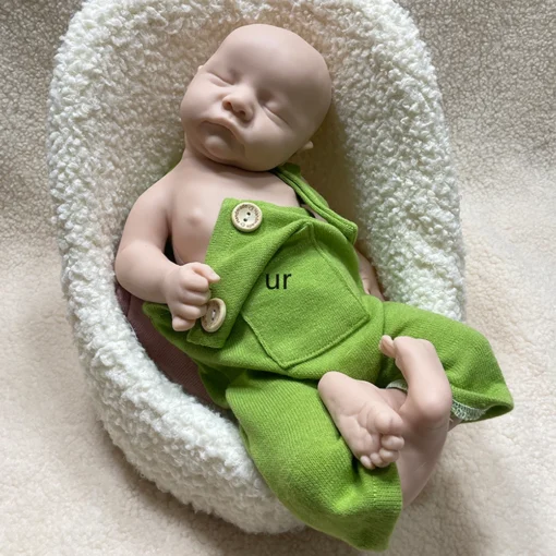 S69825a71e28642e8b3337989dfb7eaddU-3.webp Handmade 18Inch Lifelike Details Flexible Silicone Reborn Baby Boy Weighted Newborn Doll for Healing Accompany Parents