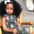 EGO Customized Limited Supply 29inch Reborn Baby Doll Meili With Dark Skin With Curly Same Hair Already Finished Doll