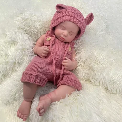 Artificial Soft Full Body Platinum Silicone Painted Reborn Doll Girl Handmade 20 inch Solid Newborn Fake Girl For Kid Gift