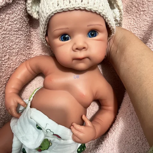 S76460fcc167f49318fd433beabc7452ex.webp 19Inch Weighted Full Body Solid Silicone Reborn Doll Soft Touch Painted Visible Veins Newborn Baby Girl Xmas Gift Kids Toy