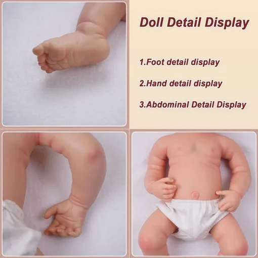 18.31" Lifelike Full Body Silicone Reborn Baby Floppy 5.6lb Newborn Doll Open Mouth