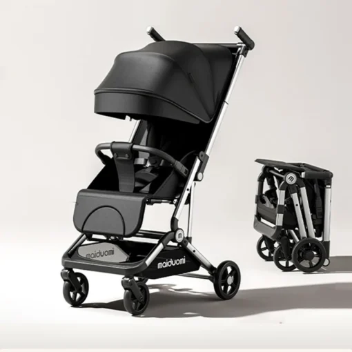 The Free Baby Stroller Can be Folded with One Button, Lightweight, One-way Push, Newborn Stroller, Mini Pocket Car, Sunshade